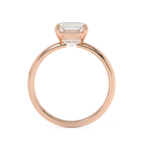 Asscher Solitaire Lab Grown Diamond Engagement Ring