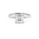 Asscher Solitaire Lab Grown Diamond Engagement Ring