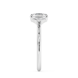 Asscher Solitaire Lab Grown Diamond Engagement Ring