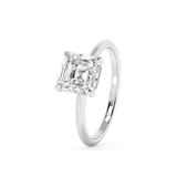 Asscher Solitaire Lab Grown Diamond Engagement Ring