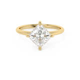 East West Princess Hidden Halo Lab Grown Diamond Engagement Ring
