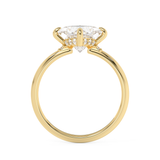 East West Princess Hidden Halo Lab Grown Diamond Engagement Ring