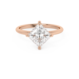 East West Princess Hidden Halo Lab Grown Diamond Engagement Ring