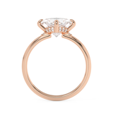 East West Princess Hidden Halo Lab Grown Diamond Engagement Ring
