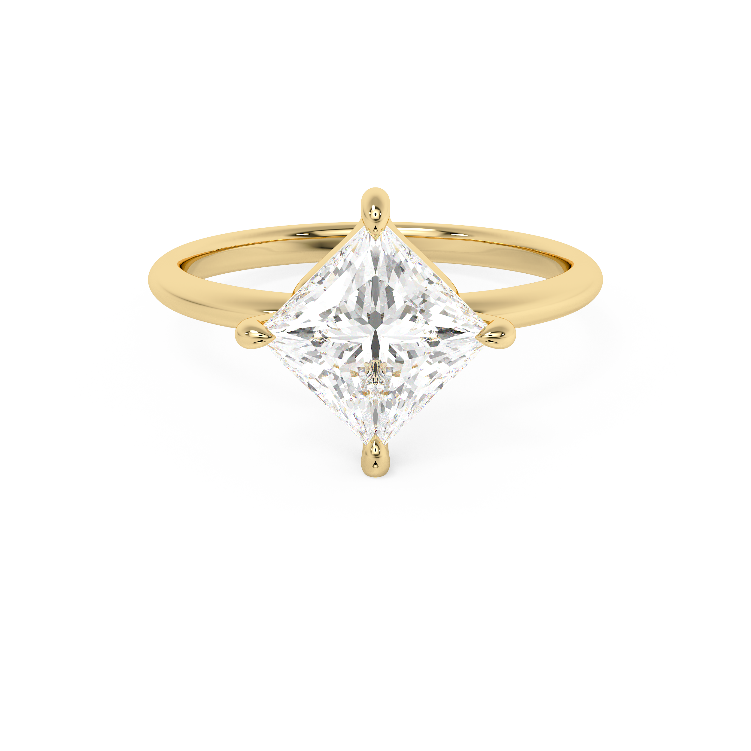 East West Princess Solitaire Lab Grown Diamond Engagement Ring