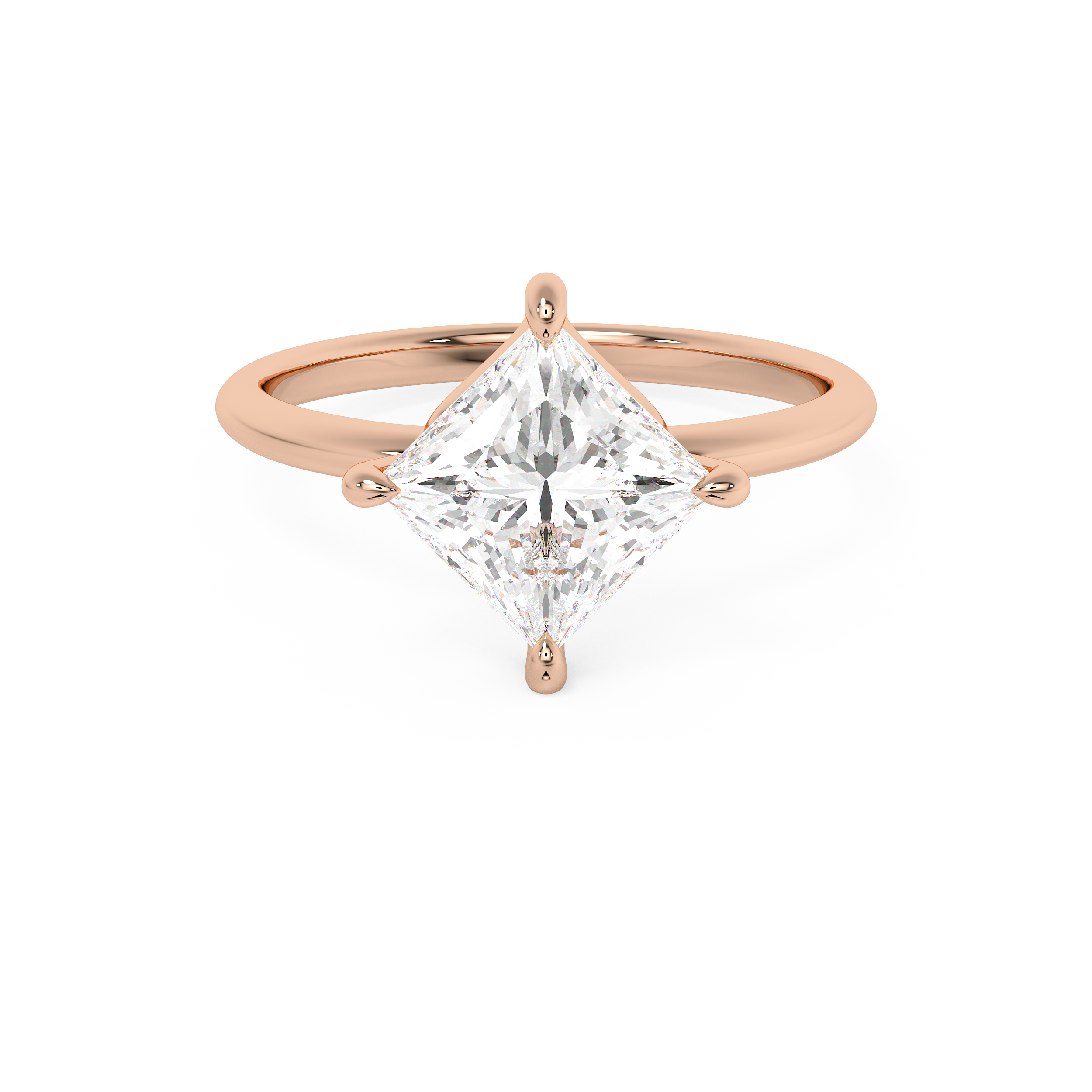 East West Princess Solitaire Lab Grown Diamond Engagement Ring
