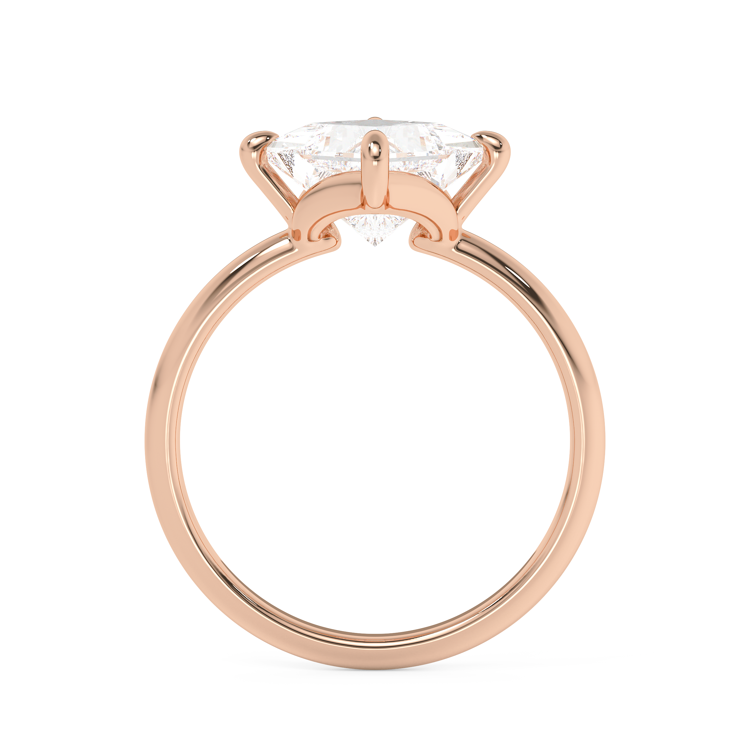 East West Princess Solitaire Lab Grown Diamond Engagement Ring