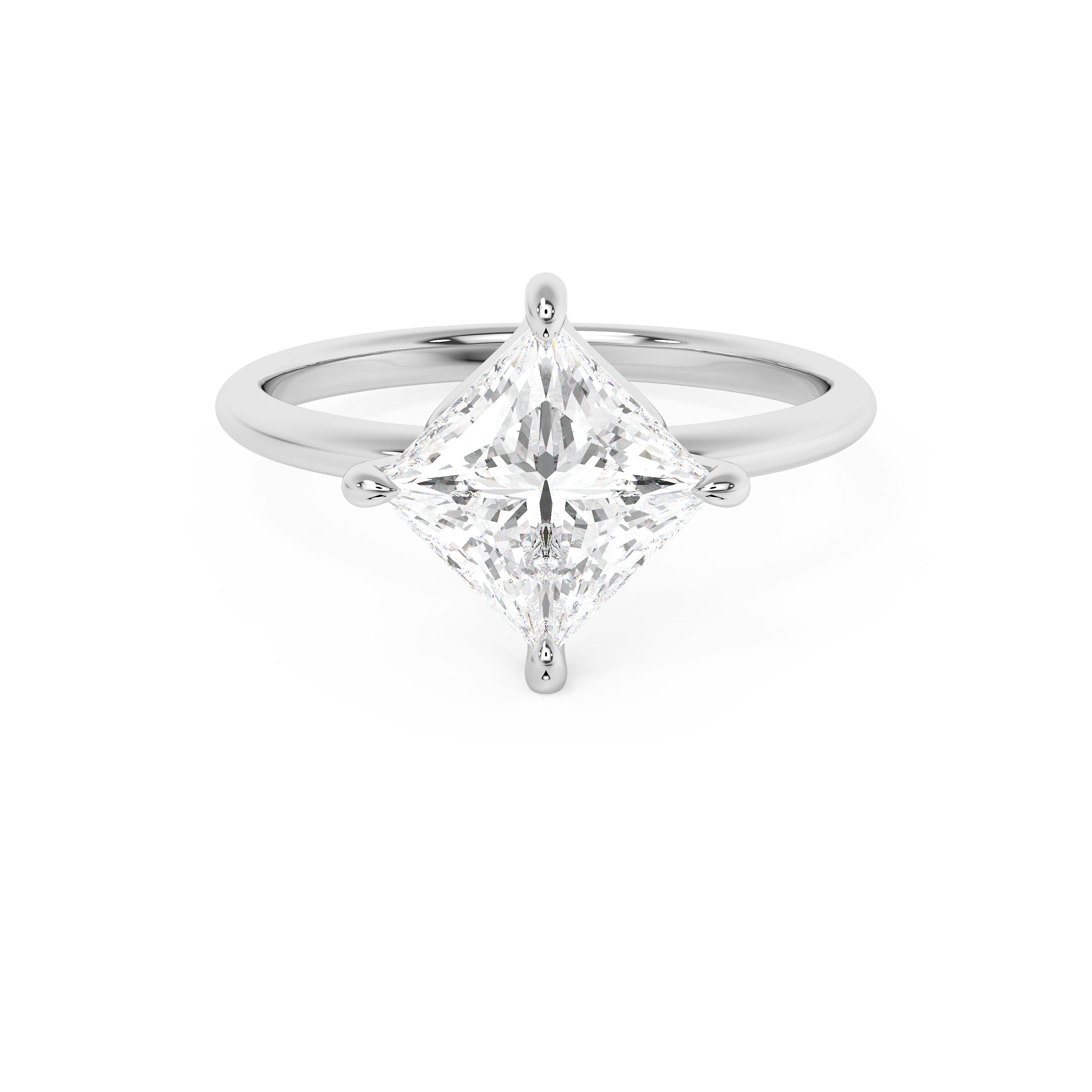 East West Princess Solitaire Lab Grown Diamond Engagement Ring