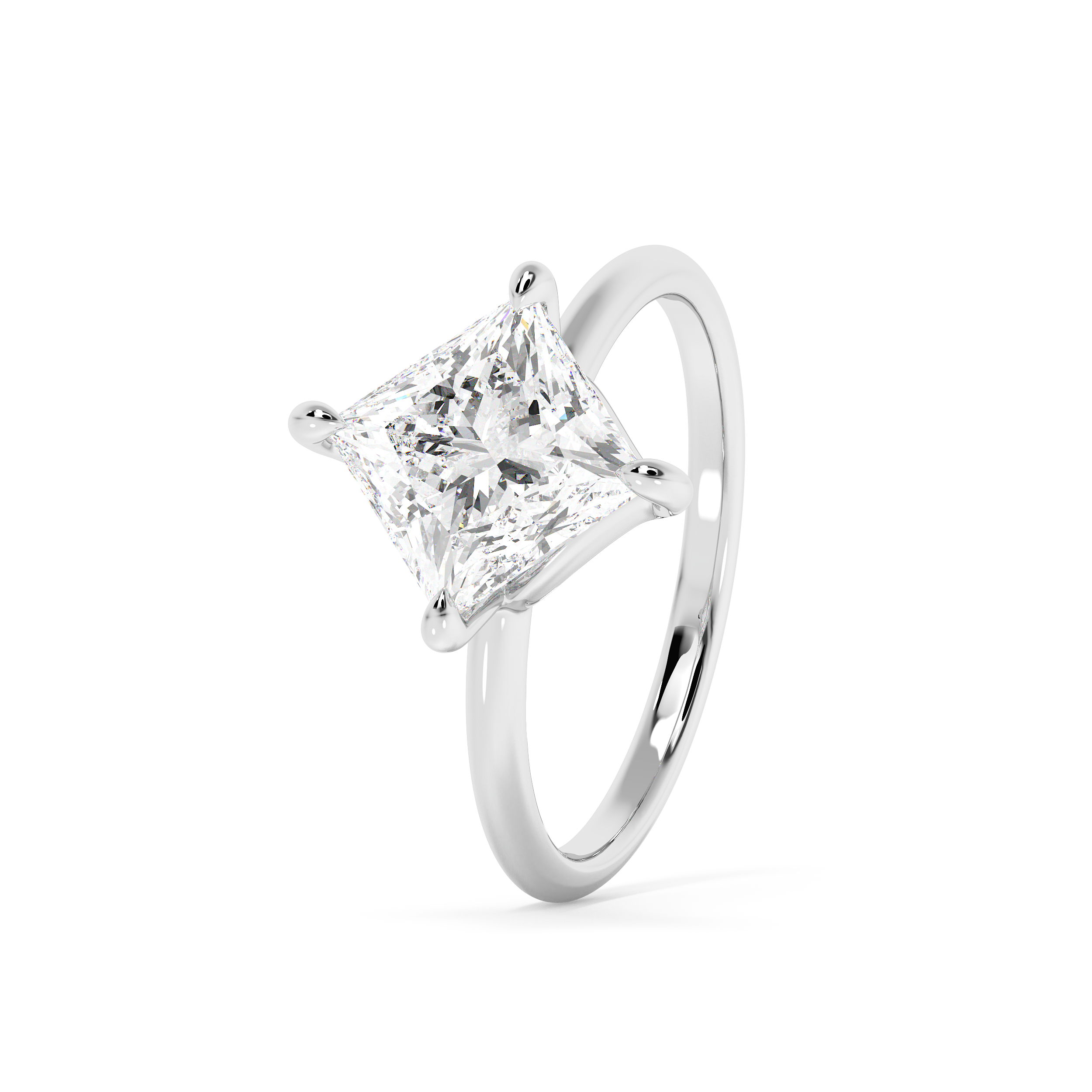 East West Princess Solitaire Lab Grown Diamond Engagement Ring