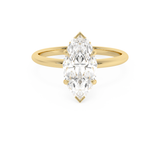 Marquise Hidden Halo Lab Grown Diamond Engagement Ring