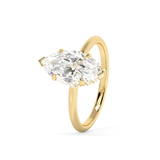 Marquise Hidden Halo Lab Grown Diamond Engagement Ring