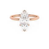 Marquise Hidden Halo Lab Grown Diamond Engagement Ring