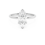 Marquise Hidden Halo Lab Grown Diamond Engagement Ring