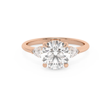 Round Three Stone Lab Grown Diamond Engagement Ring