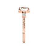 Round Three Stone Lab Grown Diamond Engagement Ring