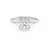 Round Three Stone Lab Grown Diamond Engagement Ring