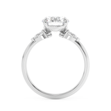Round Three Stone Lab Grown Diamond Engagement Ring
