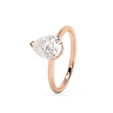 Pear Hidden Halo Lab Grown Diamond Engagement Ring
