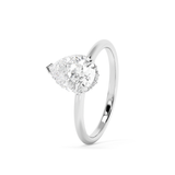 Pear Hidden Halo Lab Grown Diamond Engagement Ring