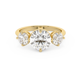 Round Three Stone Lab Grown Diamond Engagement Ring