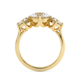 Round Three Stone Lab Grown Diamond Engagement Ring