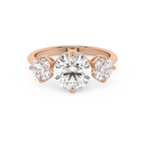 Round Three Stone Lab Grown Diamond Engagement Ring