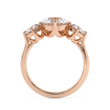 Round Three Stone Lab Grown Diamond Engagement Ring