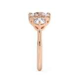 Round Three Stone Lab Grown Diamond Engagement Ring