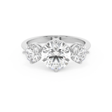 Round Three Stone Lab Grown Diamond Engagement Ring