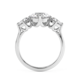 Round Three Stone Lab Grown Diamond Engagement Ring