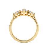 Elongated Cushion Three Stone Lab Grown Diamond Engagement Ring