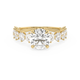 Round Pave Lab Grown Diamond Engagement Ring