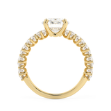 Round Pave Lab Grown Diamond Engagement Ring