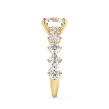 Round Pave Lab Grown Diamond Engagement Ring