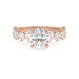 Round Pave Lab Grown Diamond Engagement Ring