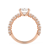 Round Pave Lab Grown Diamond Engagement Ring