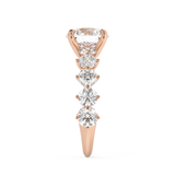 Round Pave Lab Grown Diamond Engagement Ring