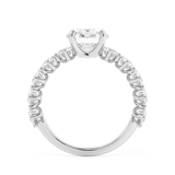 Round Pave Lab Grown Diamond Engagement Ring