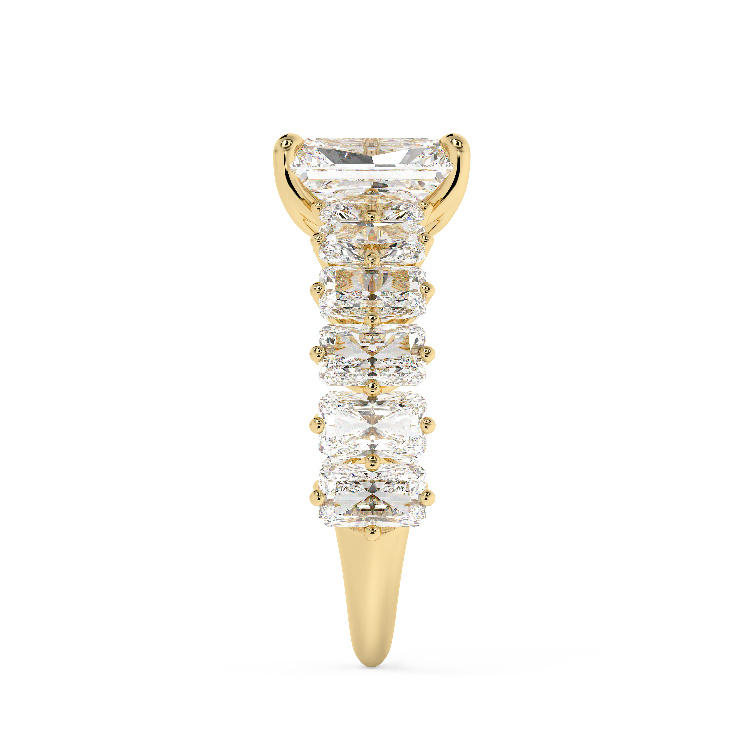 Radiant Pave Lab Grown Diamond Engagement Ring