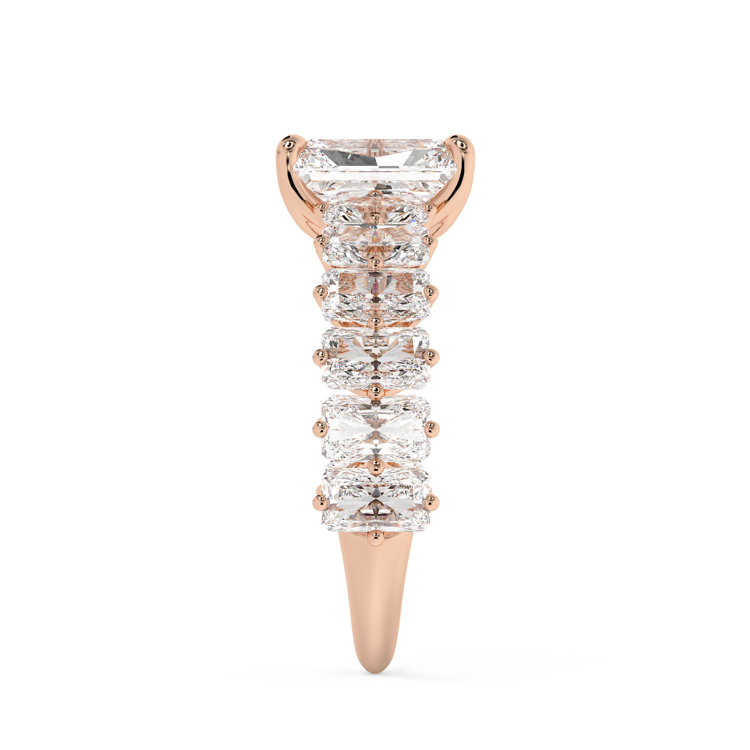 Radiant Pave Lab Grown Diamond Engagement Ring