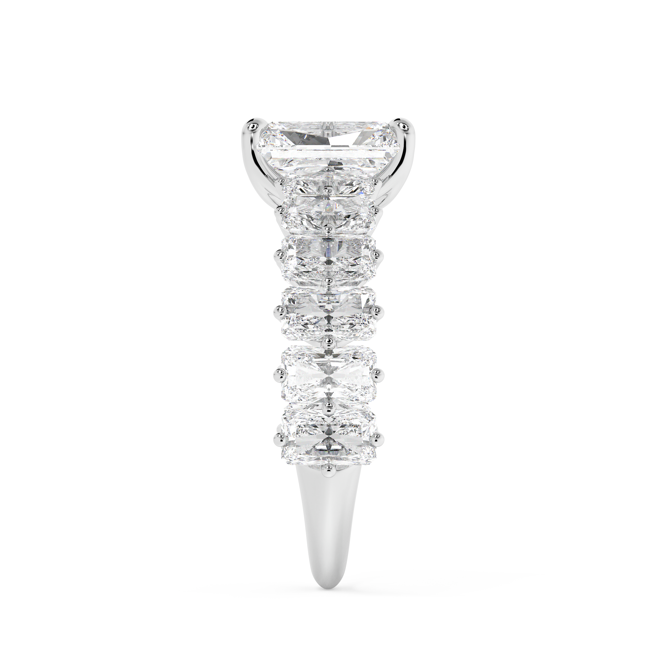Radiant Pave Lab Grown Diamond Engagement Ring