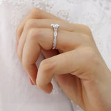Oval Twisted Pave Lab Grown Diamond Engagement Ring