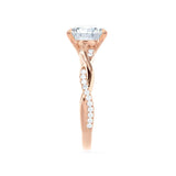 Princess Twisted Pave Lab Grown Diamond Engagement Ring