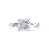Princess Twisted Pave Lab Grown Diamond Engagement Ring