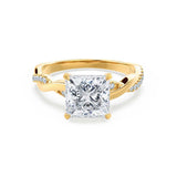 Princess Twisted Pave Lab Grown Diamond Engagement Ring