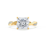 Princess Twisted Pave Lab Grown Diamond Engagement Ring