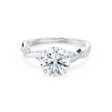 Round Twisted Pave Lab Grown Diamond Engagement Ring