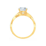Princess Twisted Pave Lab Grown Diamond Engagement Ring