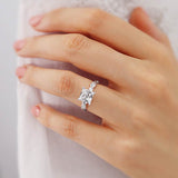 Princess Twisted Pave Lab Grown Diamond Engagement Ring