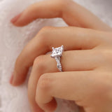 Princess Twisted Pave Lab Grown Diamond Engagement Ring